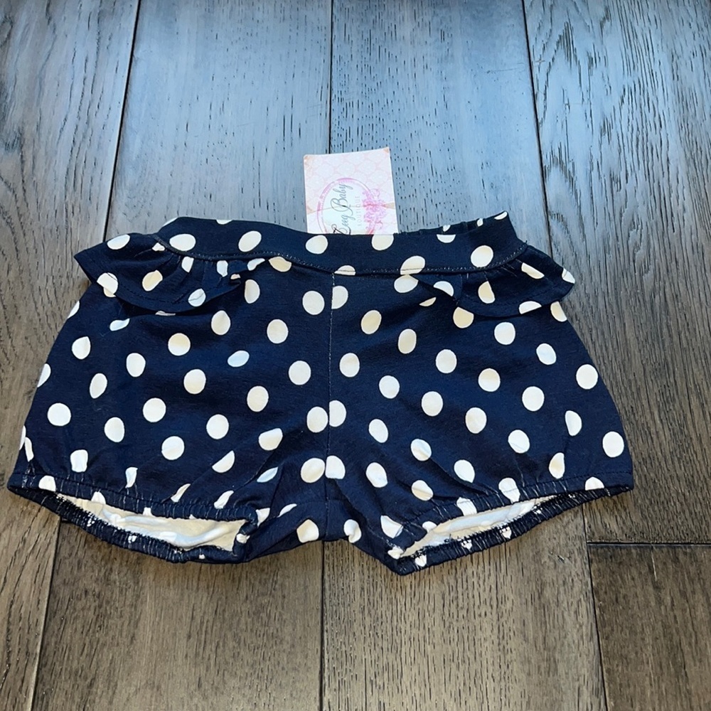 NWT Baby ruffle polkadot shorts